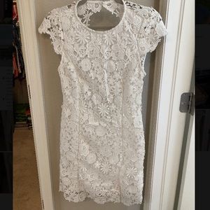 White Backless Lace Dress SizeM